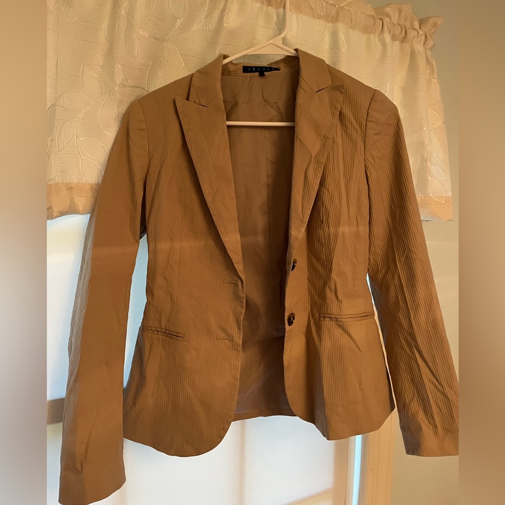 THEORY khaki colored blazer jacket